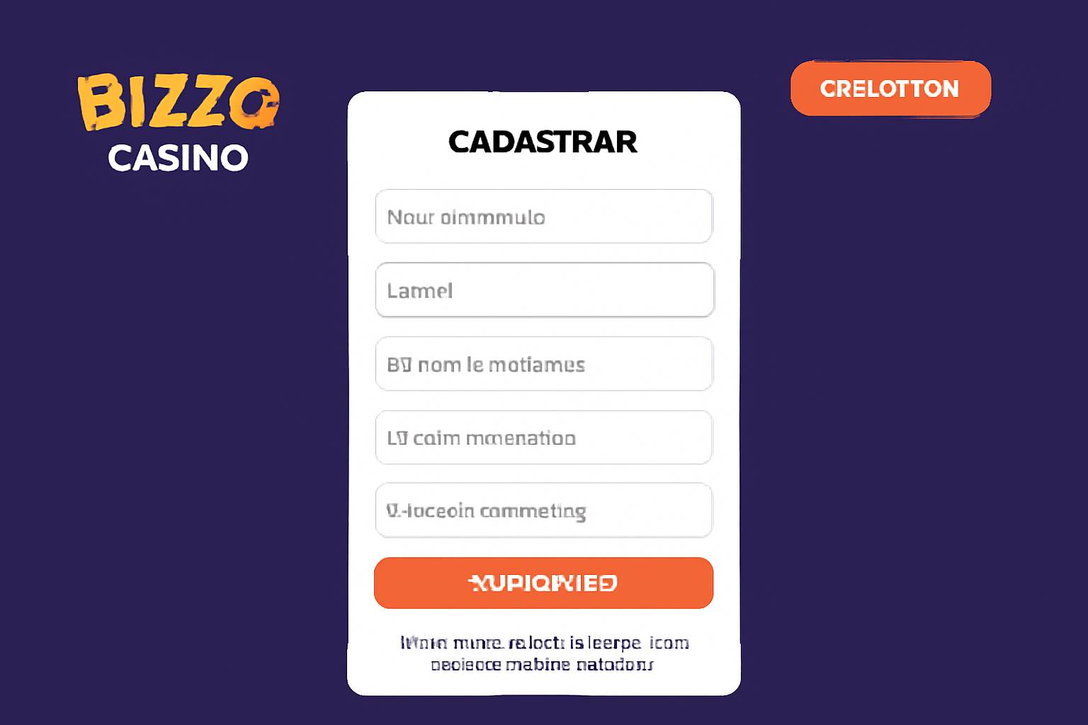 Não Perca tempo, o rRgistro na site BIZZOCASINO